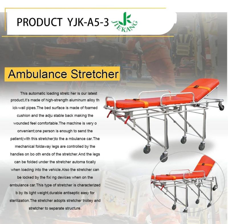 Suppliers Price Medical Rescue Equipment Folding Loading Ambulance Stretcher