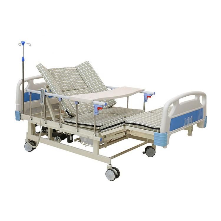 Multifunctional Electric or Manual Ederly Nursing Hospital Bed with Commode