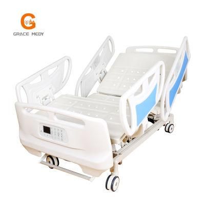 Hospital Surgical Six Function Adjustable ICU Electric ICU Patient Nursing Care Medical Bed with Weighing Scale