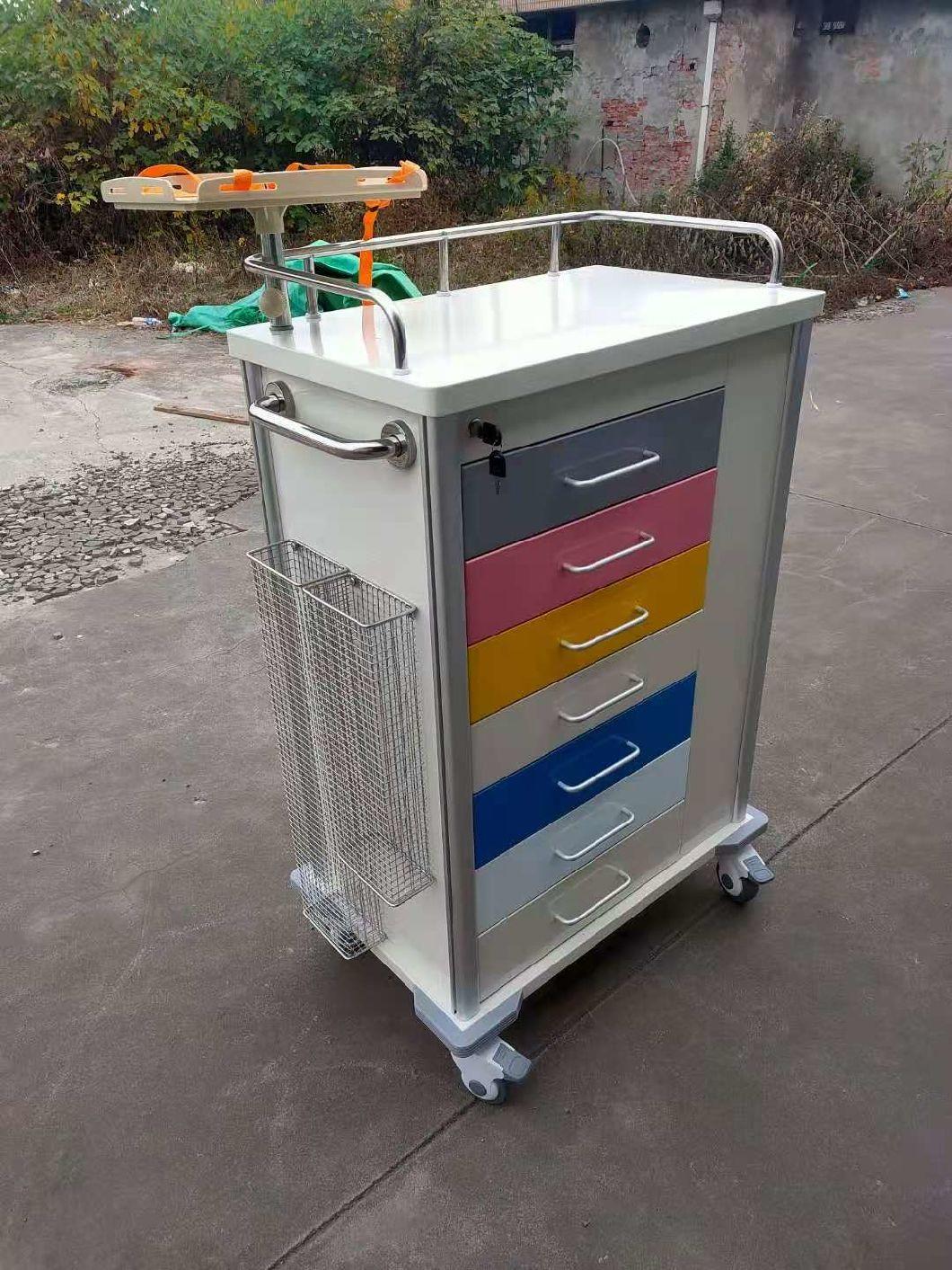 Factory Direct First-Aid ABS Medicine Delivery Trolley Infusion Vehicle Cart