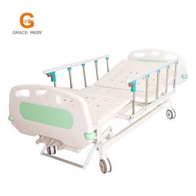 Medical Equipment 3 Function ICU Hospital Bed with Casters Manufacturers with IV Pole