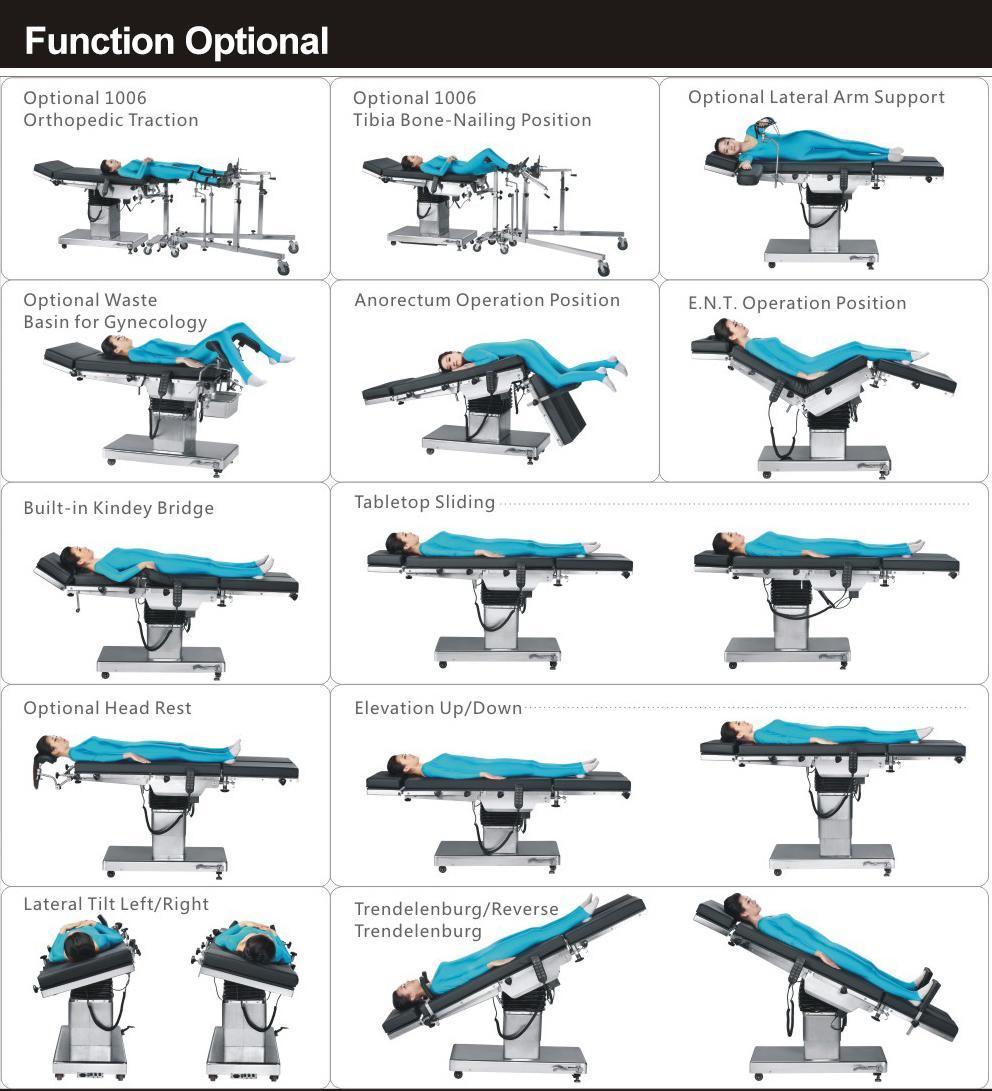 General Medical Surgery Mechanical Operating Theatre Table for Hospital Room