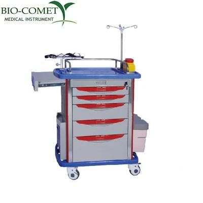 Hospital Clinic Emergency Medical Devices Stool with Wheels Trolley