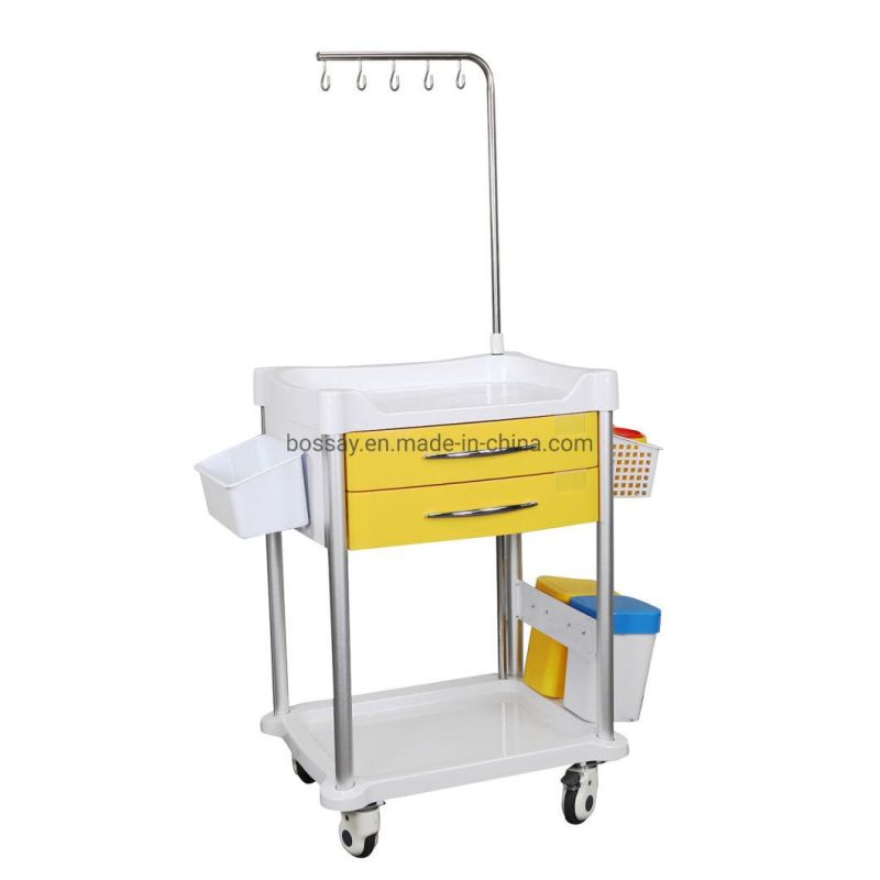 Nursing Patient Hospital Furniture Medical Device Cart ABS Emergency Trolley