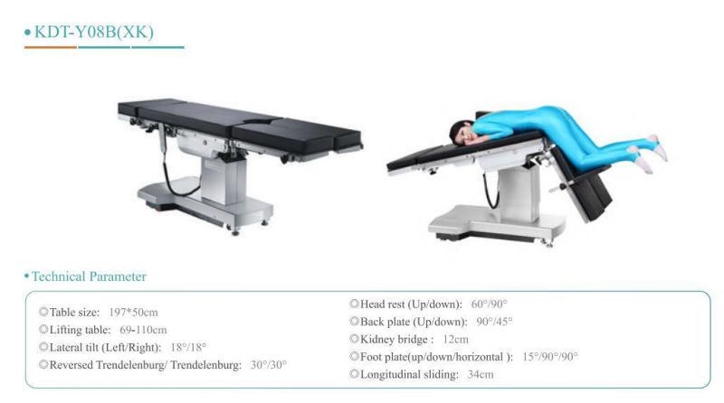 Hospital Medical Elecrtro Hydraulic Surgical Operating Table Xtss-065-2