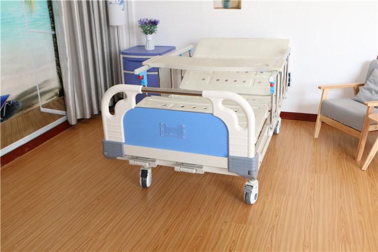 2 Cranks Manual Multi-Function Hospital Bed ICU Special Patient Nursing Care Bed Overall Lifting Medical Bed