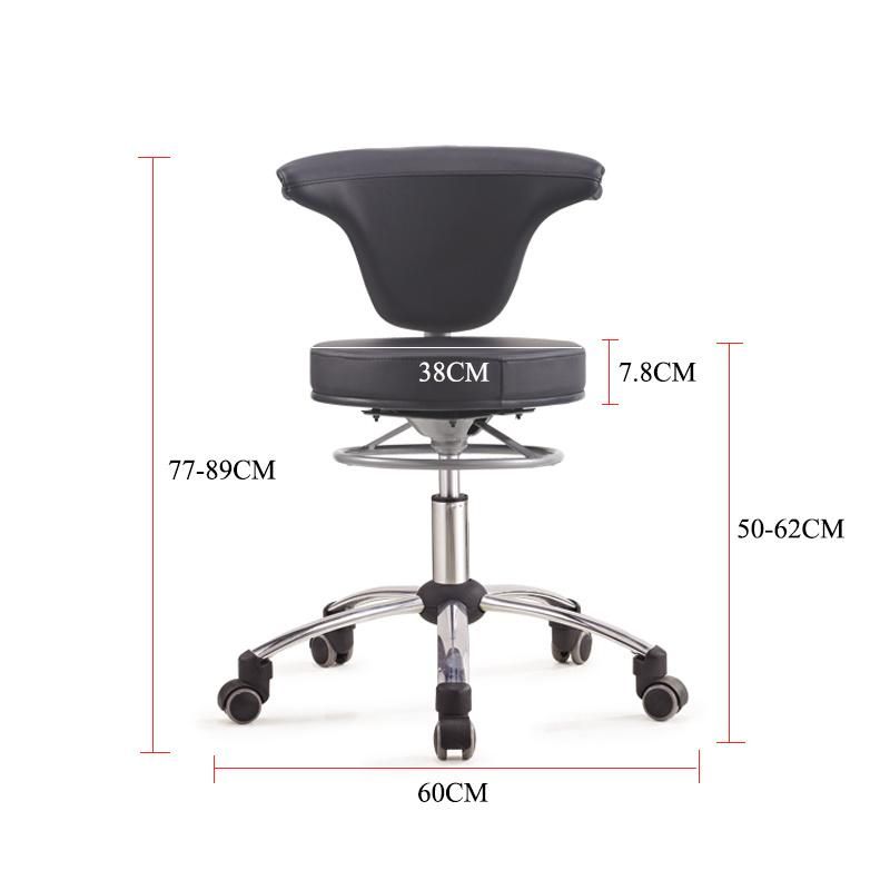 Ergonomic Round Seat Adjstable Dental Chair Medical Stool