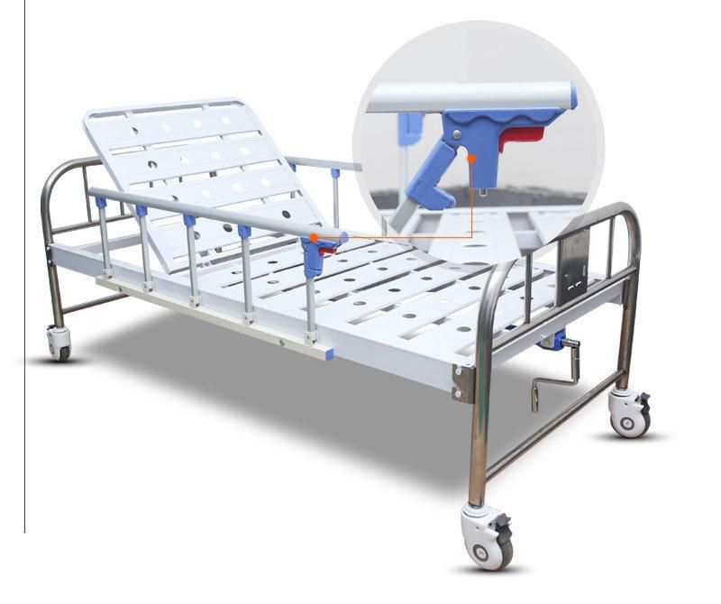 with CE Approved Hospital Equipment Multi-Function Manual Hospital Bed