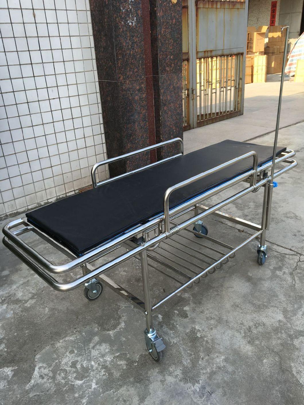Stainless Steel Stretcher with Four Castors
