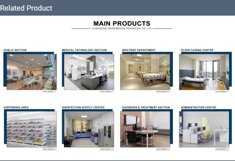 Factory Price Ergonomic Design and Environment Friendly Wooden and Metal Patient Ward Bed for Adult