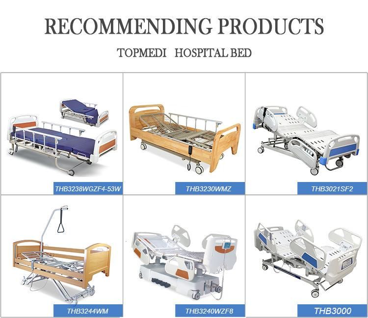Medical Equipment Steel Frame Hospital Bed Beside Cabinet with Wheels