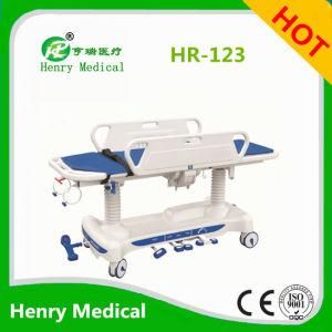 Hr-123 Medical Patient Trolley Stretcher Medical Hydraulic Emergency Stretcher Bed