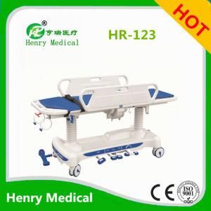 Hr-123 Medical Patient Trolley Stretcher Medical Hydraulic Emergency Stretcher Bed