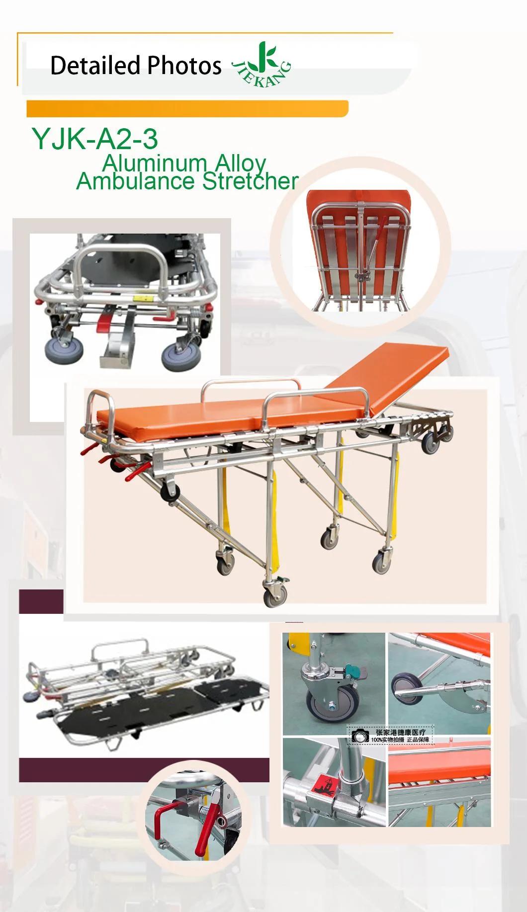 High Quality Medical Patient Transfer Adjustable Loading Ambulance Stretcher