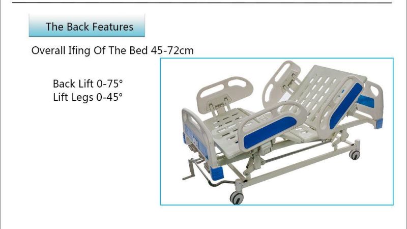 CE Approved Paralyze Anti-Drop Two Crank Hospital Bed Bc05