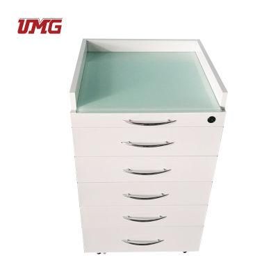 Dental Cabinet, Durable Glass 5 Drawer Dental Furniture (UM-010H)