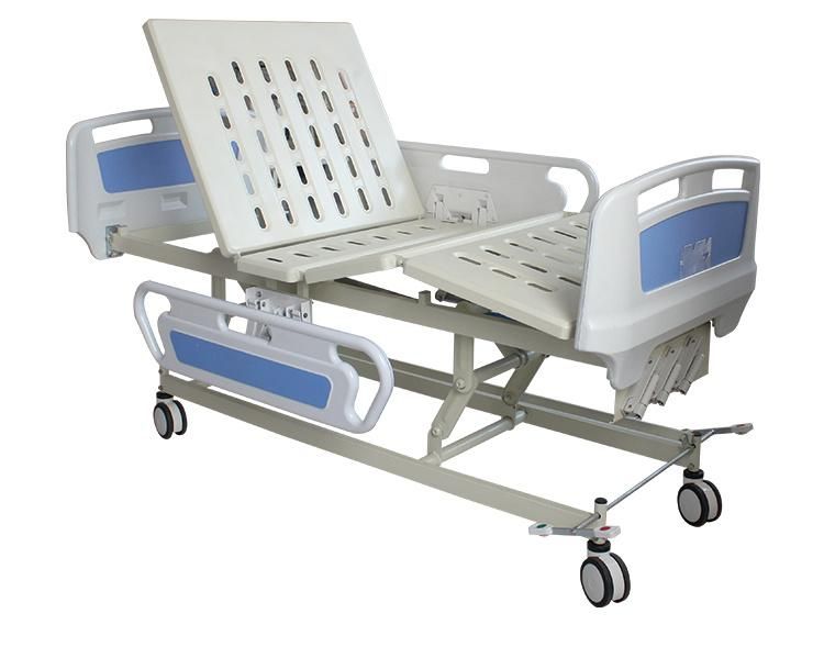 Chinese Manufacturer Cheap Price Three-Cranks Manual Hospital Bed