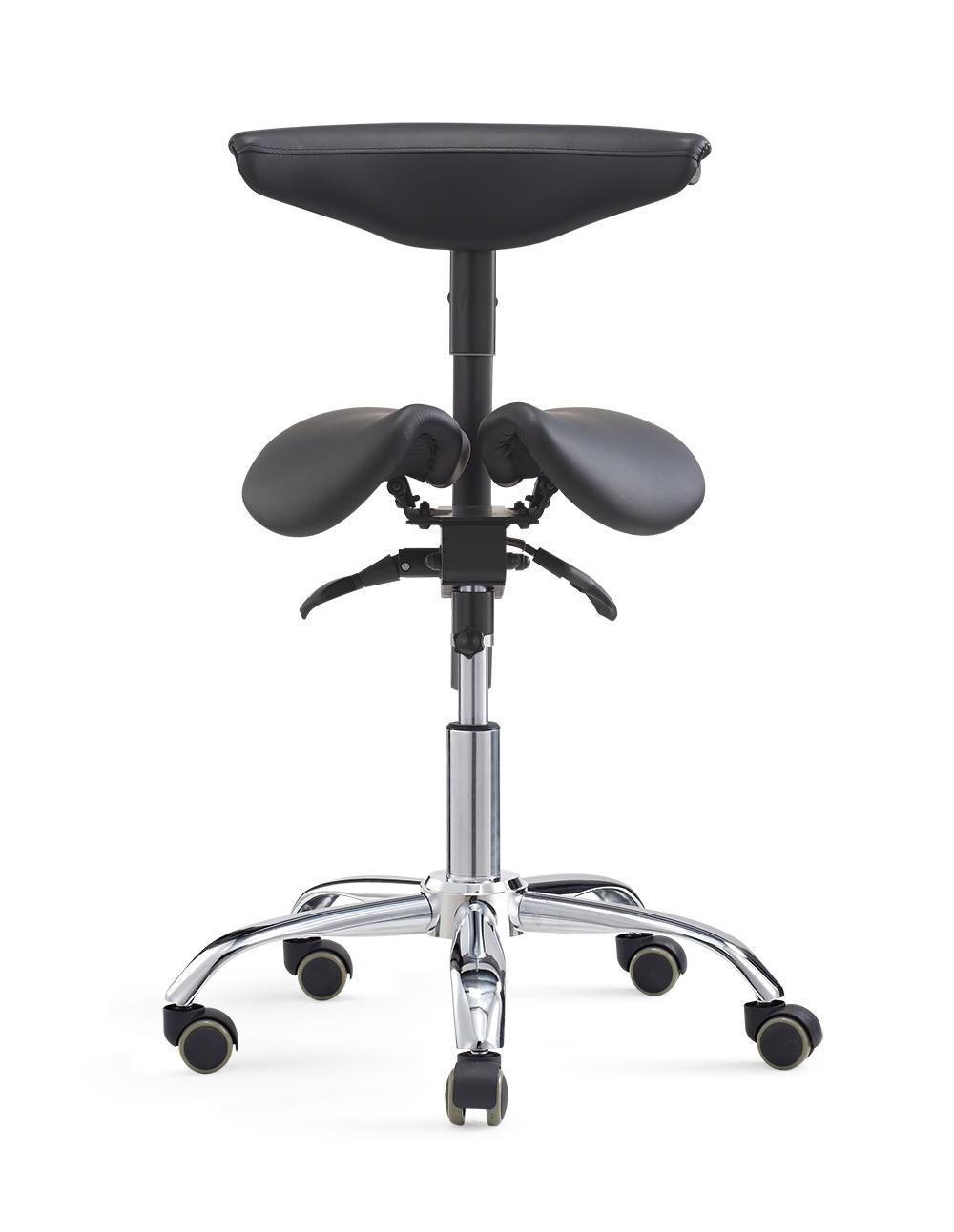 New Split Saddle Stool Dental Assistant Medical Chair with Swivel Armrest