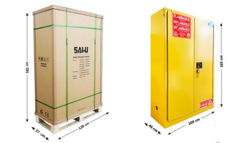 Factory Supply Fireproof Safety Cabinet Tall Thin Storage Chemical Cabinet