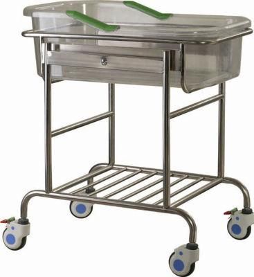 B-36 Hospital Baby Bed Stainless Steel Tiltable Infant Bed