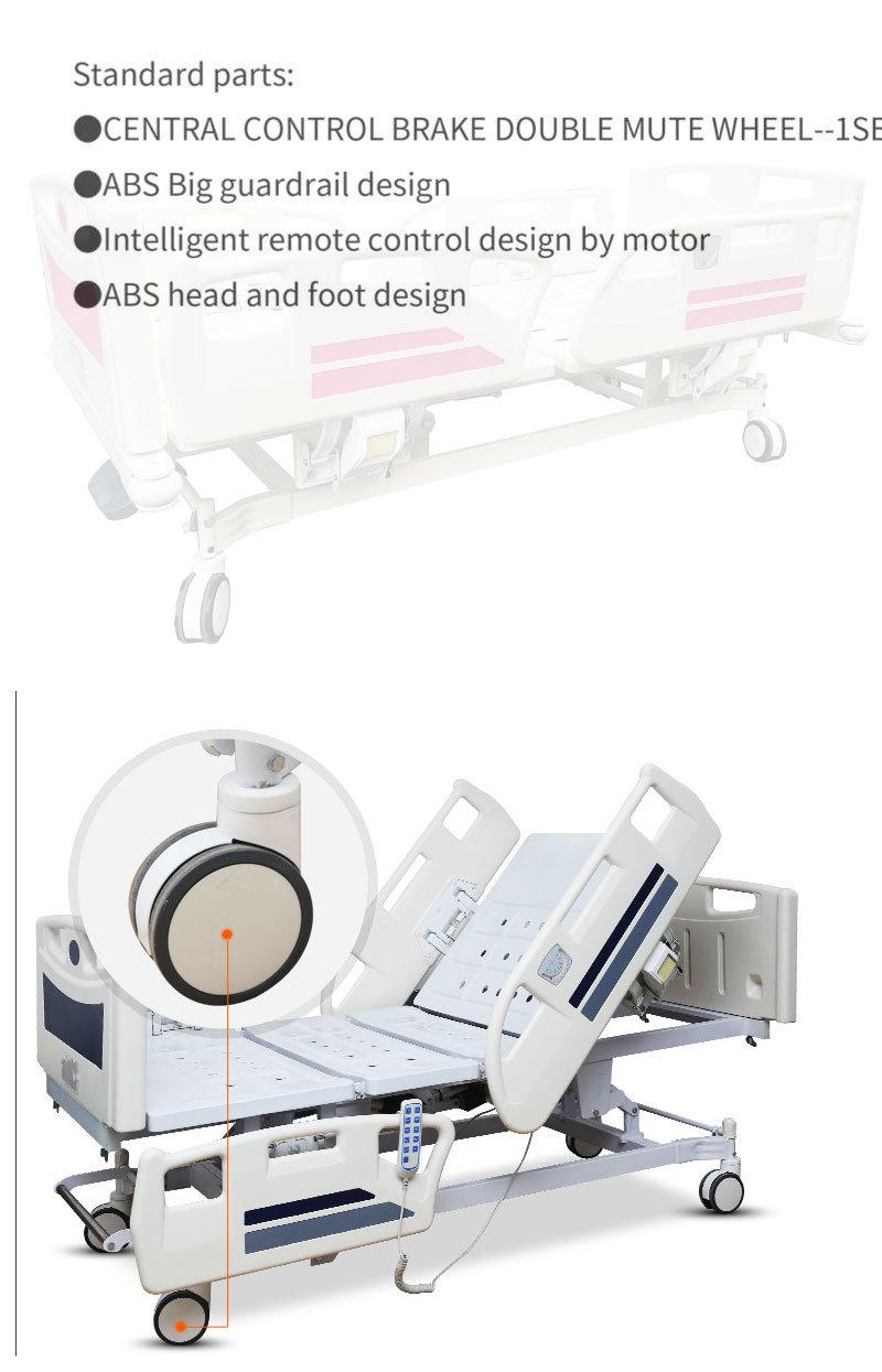 High Quality 5-Function Luxury Electrical Care Bed with Safety Voltage Motor for Hospital