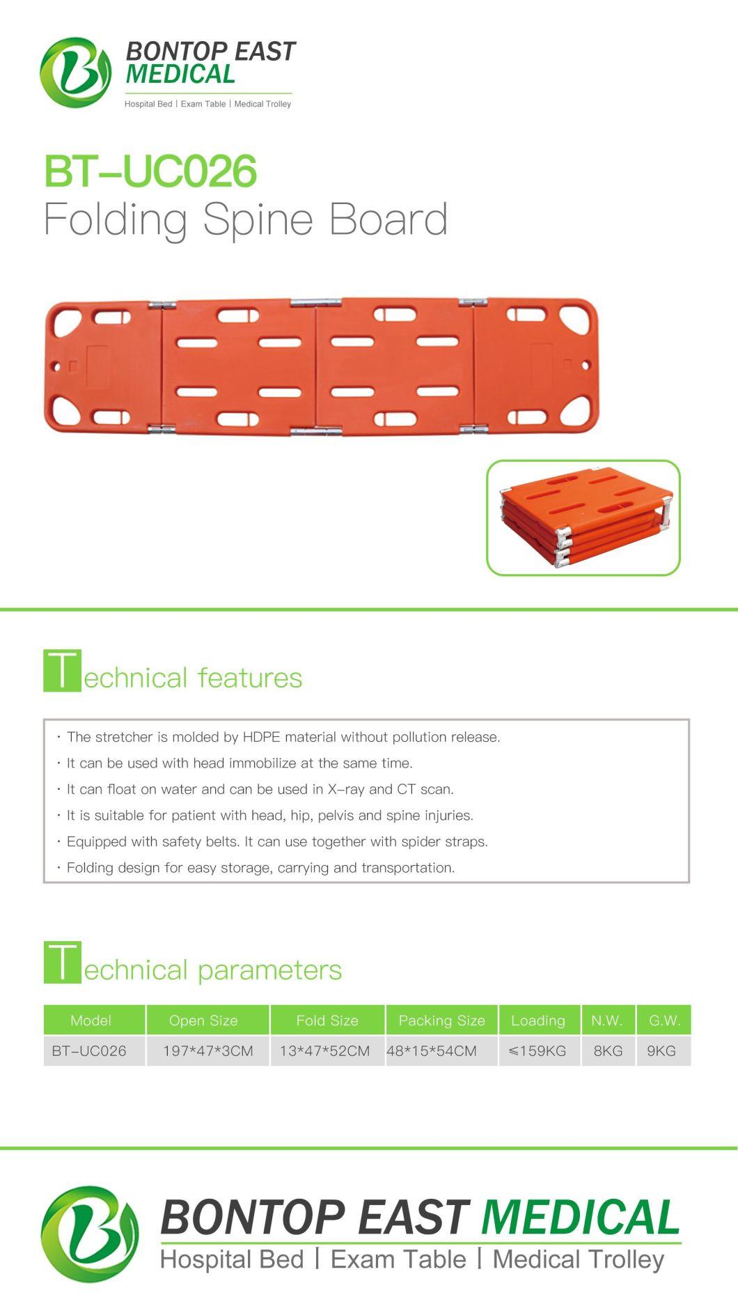 OEM Medical Hospital Emergency Water Floating Rescue Spine Stretcher Made of High-Strength Engineering Plastic Custom 2 or 4 Folded Parts