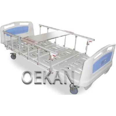 Hospital Single Folding Movable Patient Nursing Bed Medical Manual 4 Crank Hospital Care Bed