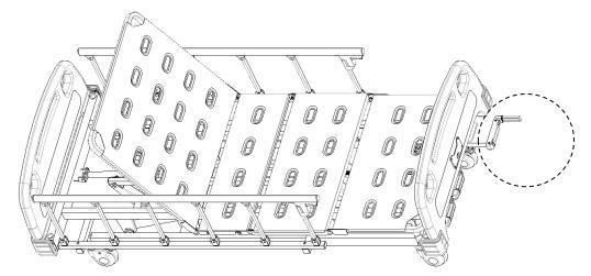 Cheap Stainless Steel Nursing Equipment Patient Manual Two Function Hospital Bed