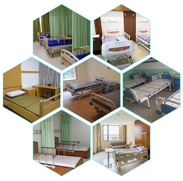 Manual Medical 3 Cranks Cheap Price Hospital Equipment Bed with Detachable Compound ABS Headboard