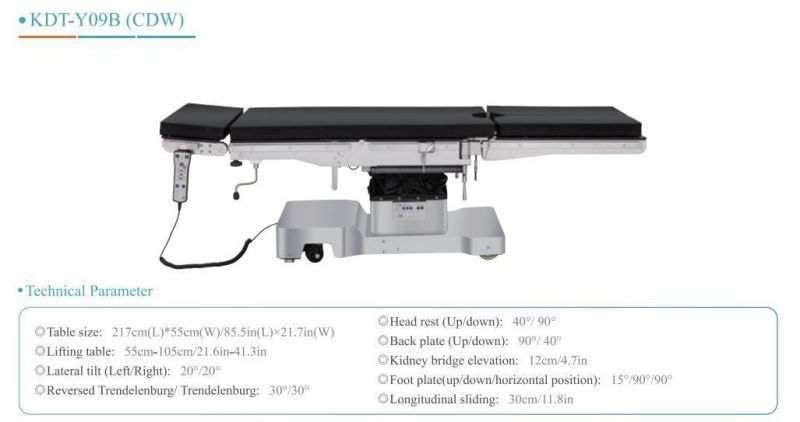 Operating Table Theater Room Surgery Table Electric Operation Table in Operation Room