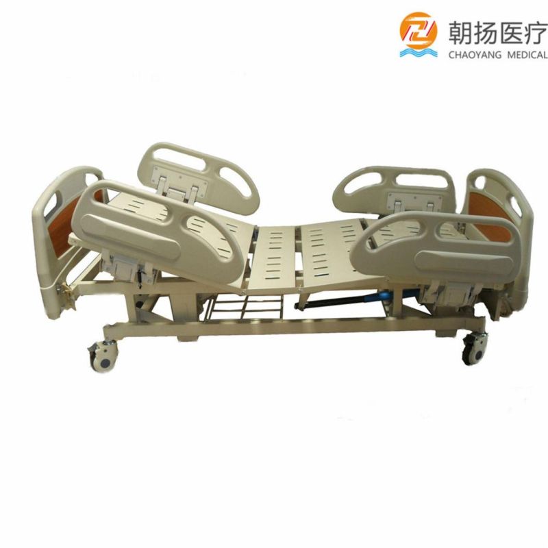 Luxury Adjustable and Moveable Three Crank Manual Hospital Medical Bed Price for Sale