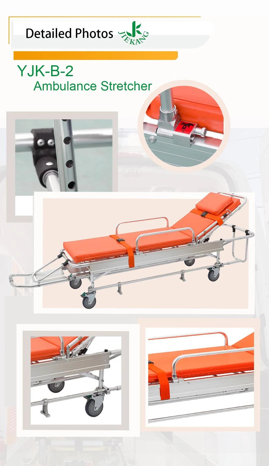 Hot Sale Hospitals Emergency Wheeled Trolley Patient Transfer Ambulance Stretcher