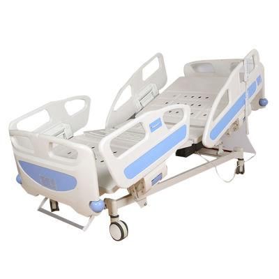 Medical Electric 5 Function Hospital Bed/Medical Bed/Patient Bed with Central Brake Central Control Casters