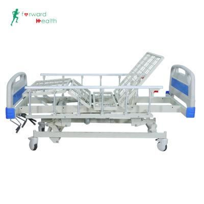 Cheaper Price 5 Functions Manual or Electric Hospital Bed with Foldable Crank