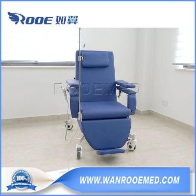 3-Function Adjustment Electric Foldable Blood Dialysis Donation Collection Patient Hospital Infusion Chair