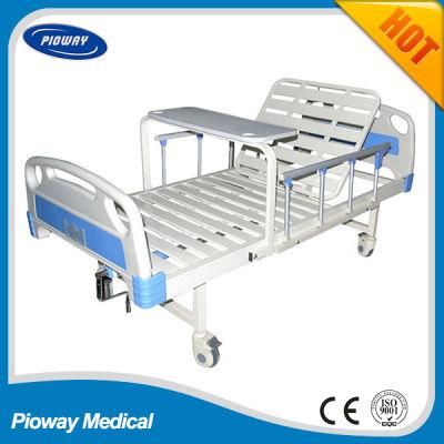 One Crank ABS, Aluminium Alloy/Guardrail/Castor/Dinner Table Guardrail Hospital Bed (PW-C02)