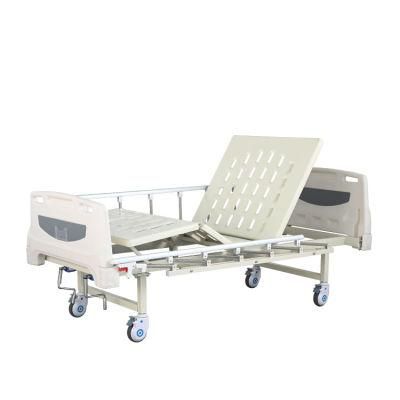 CE ISO Approved Big Stock Manual Double Cranks Hospital Bed