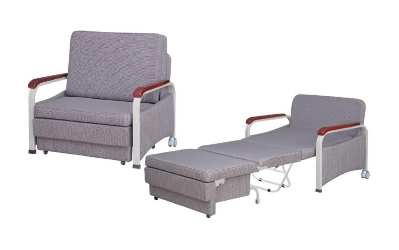 Ce&ISO Cold Rolled Steel Sofa Bed Patient Room Chair