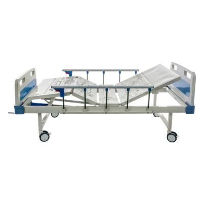 Bc02-2 Factory Stainless Steel Foldable Hospital Bed with Casters