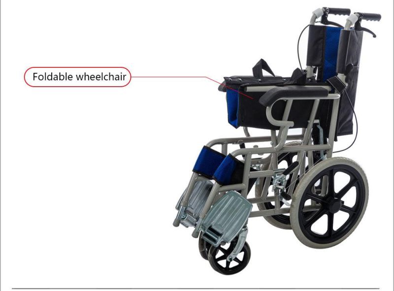 Best Sell Portable Lightweight Manual Wheelchair for Disabled 16s