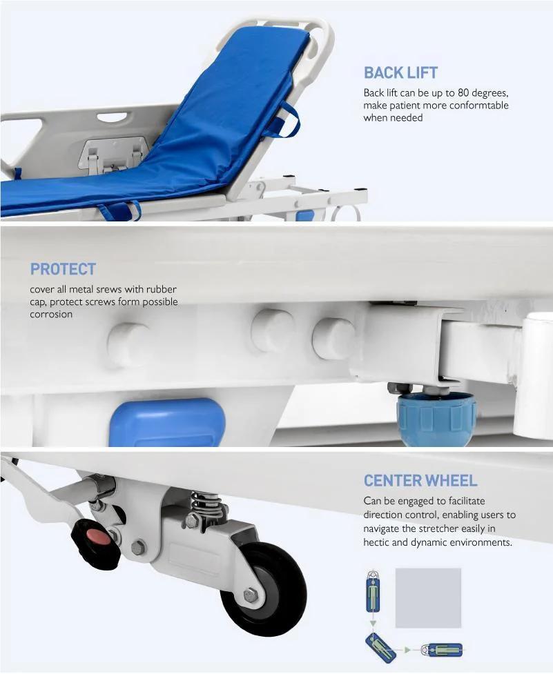 Hospital Room Equipment Hydraulic Medical Cart Transport Trolley for Patient