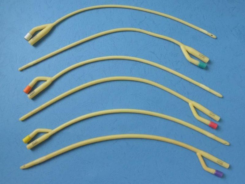 Hot Selling Medical Consumables Foley Latex Silicone Coated 2-Way Catheter