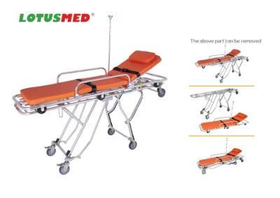 Lotusmed-Stretcher-010131-B Aluminum Alloy Full Automatic Emergency Ambulance Stretcher with Varied Position