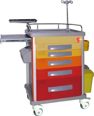 Stainless Steel CE&ISO Approved Easy Cleaning Emergency Trolley