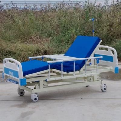 Stainless Steel Nursing Equipment Patient Manual Multi-Function Hospital Bed with CE Approved