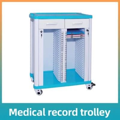 Hospital Case History Folder Trolley Medical Record Holder Trolley Cart
