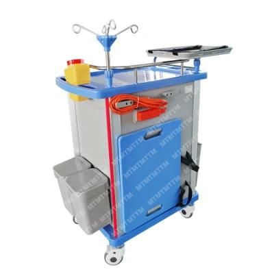 Cq-02 Hospital Nursing Medical ABS Emergency Trolley with Drawer