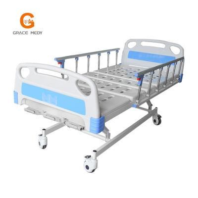 Three Function Manual Type Medical Hospital Bed with Individual Caster