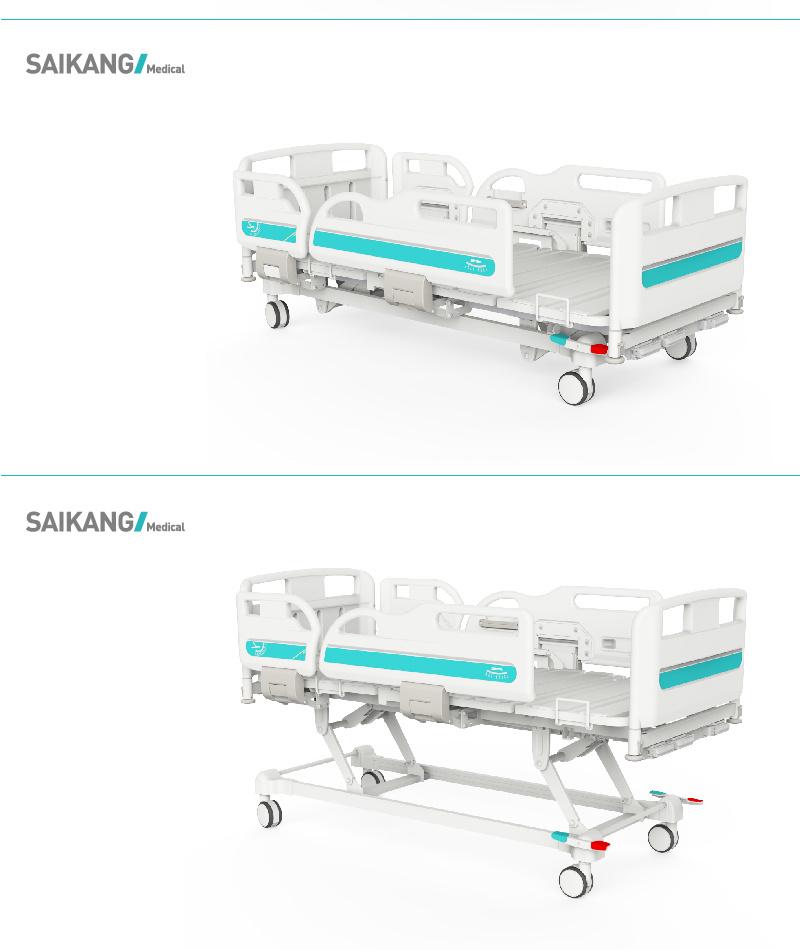 Y3y8c Manual Collapsible Hospital Rehabilitation Bed with Height Adjustable for Hospital Use