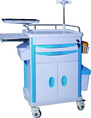 Mn-Ec002 Hospital ABS Medication Storage Trolley Medical Emergency Cart for Hospital